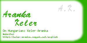 aranka keler business card